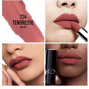 Rouge Dior 724 Tendresse Velvet Matte Lipstick - Dusty Rose Mauve